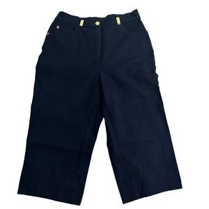 st john sport by marie gray blue cropped capri pants Size 4